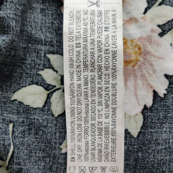 Forever 21 Black Lace-up Floral Summer Minidress Large - Picture 12 of 12